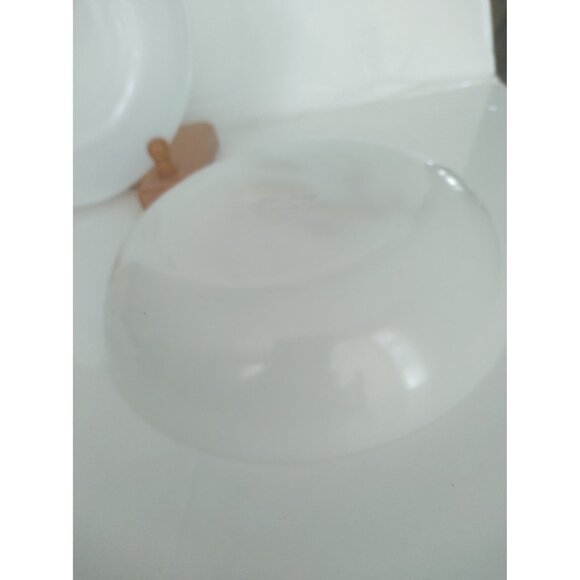 Vintage Fire King Milk Glass Cereal Bowl & Salad Plate set of 2 - Picture 6 of 13